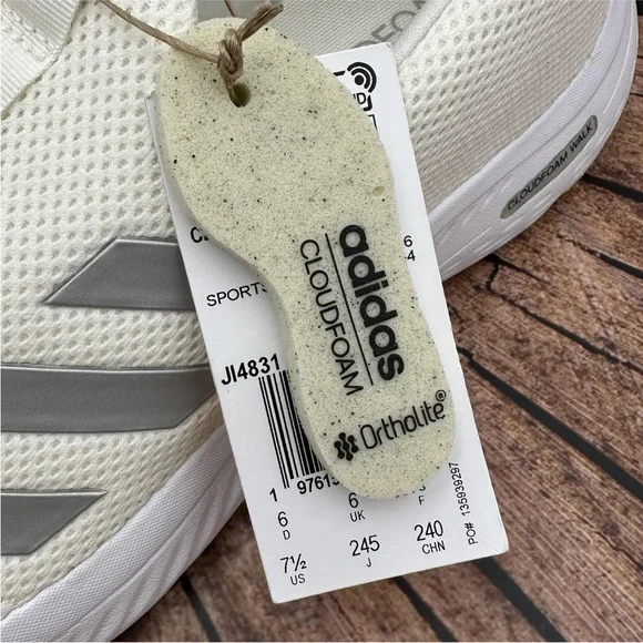 Adidas Shoes Womens Size 7.5 White Cloudfoam Move Slip On Walking Comfort JI4831 - Picture 7 of 11